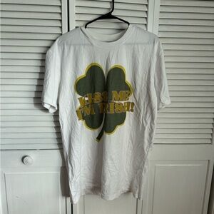 White "Kiss me I'm Irish" St. Patrick's Day tee
